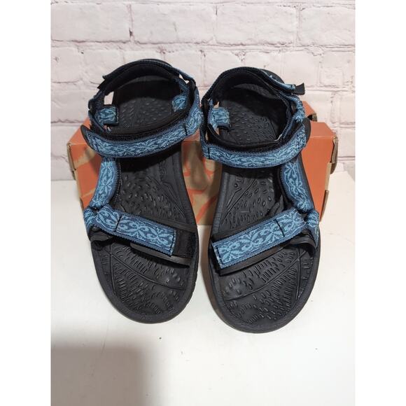 Teva Women's Size 7 Canyon Falls Iban Blue Aztec Strap Sandals 6408B With Box - Picture 6 of 9